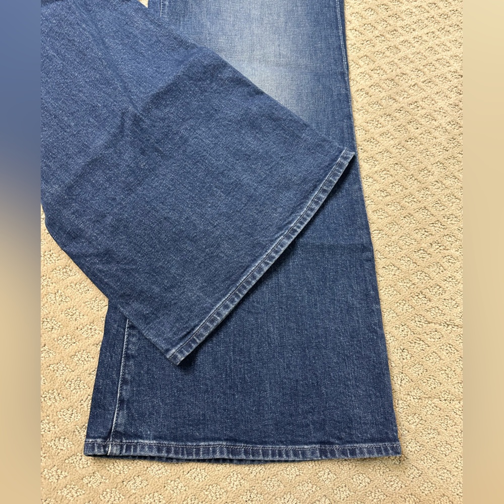 NWT Sz 28 Mother Lil The Tomcat Roller Skimp in Perfectly Imperfect wide leg - Picture 9 of 15